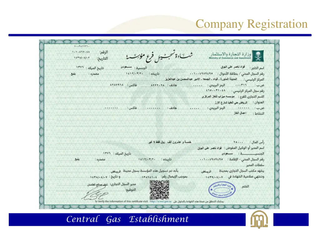 company registration