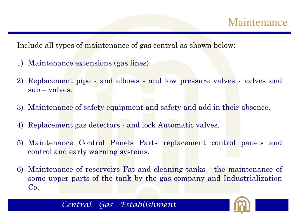 maintenance