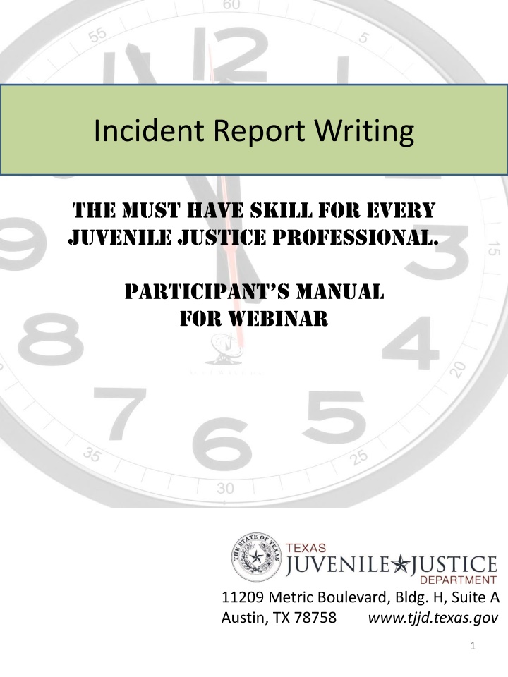incident report writing