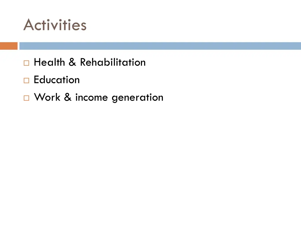 activities