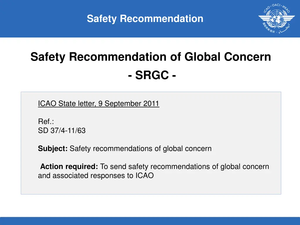 safety recommendation