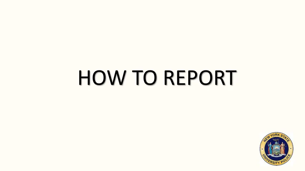 how to report