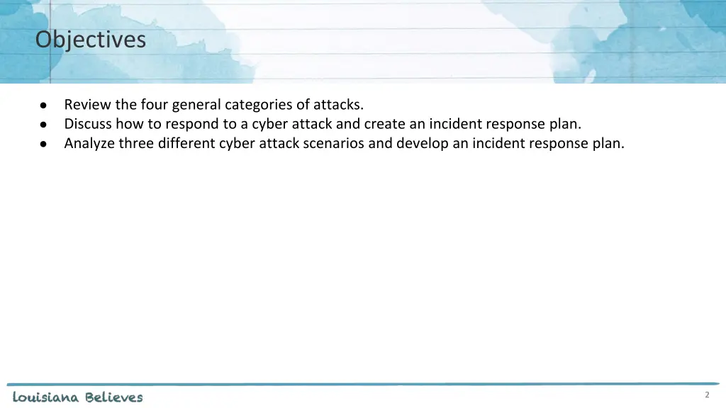 objectives
