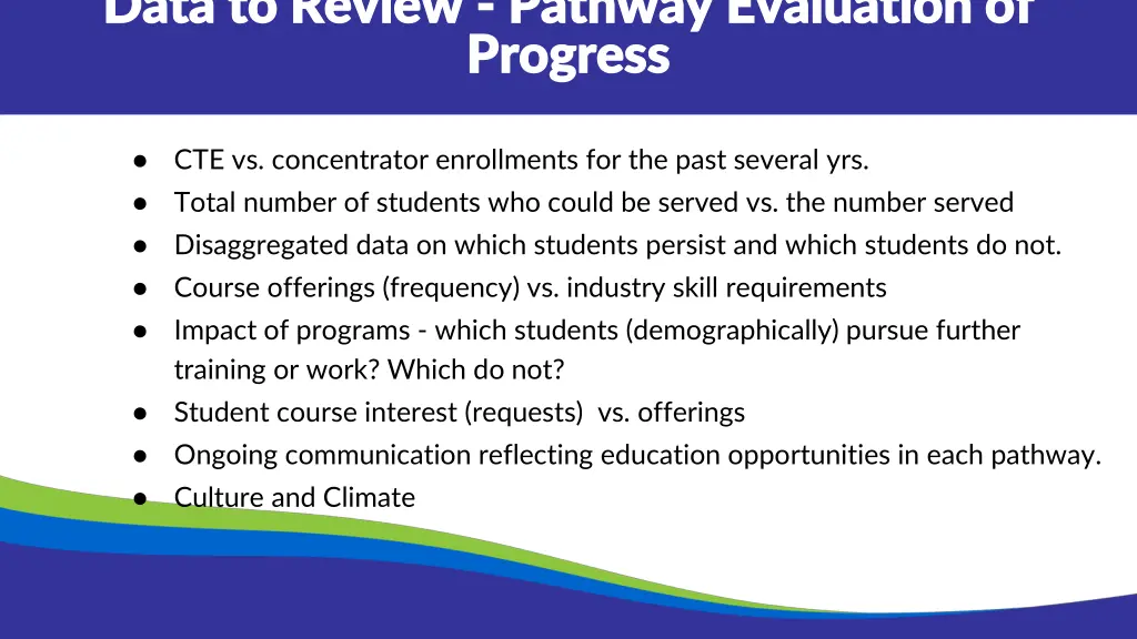 data to review data to review pathway evaluation