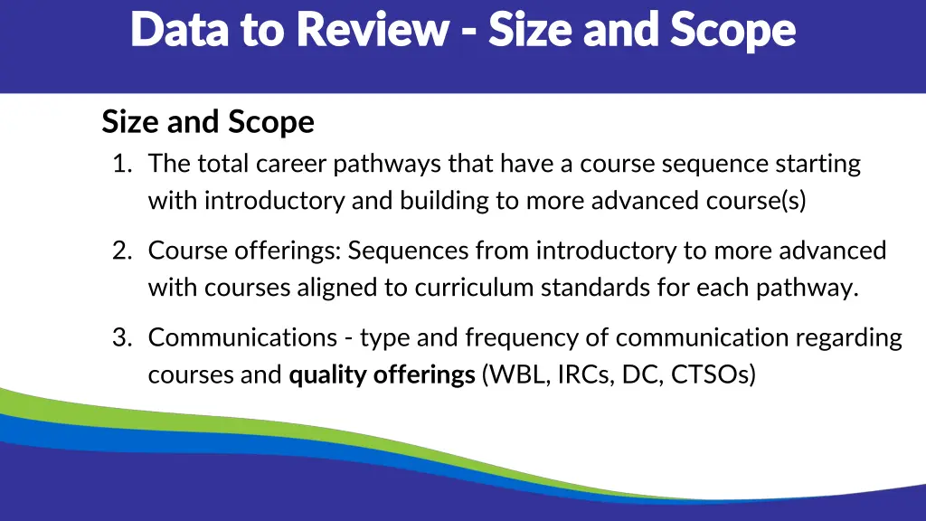 data to review data to review size and scope