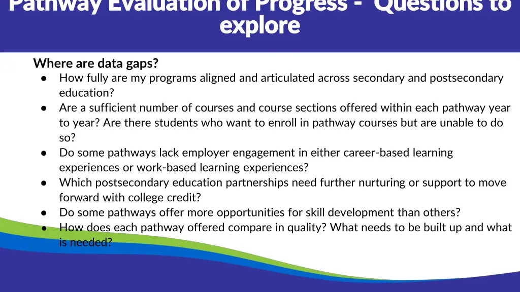 pathway evaluation of progress pathway evaluation