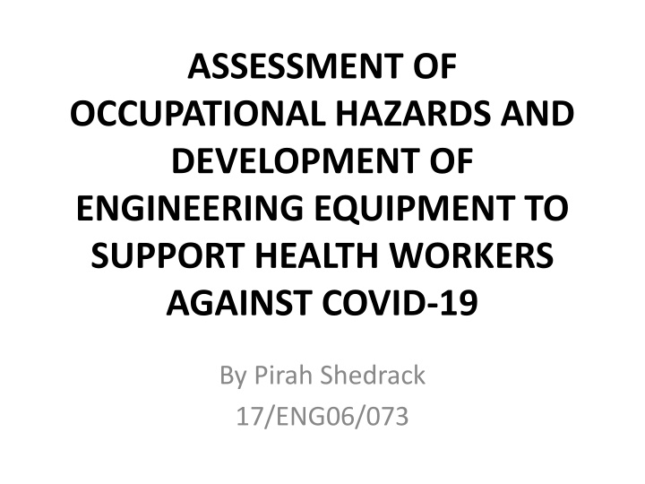 assessment of occupational hazards