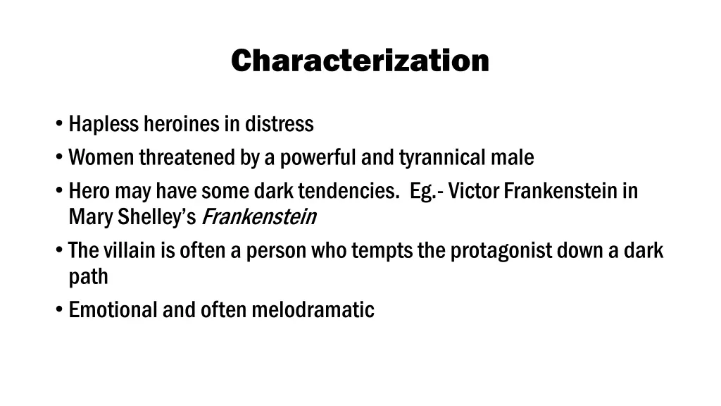 characterization