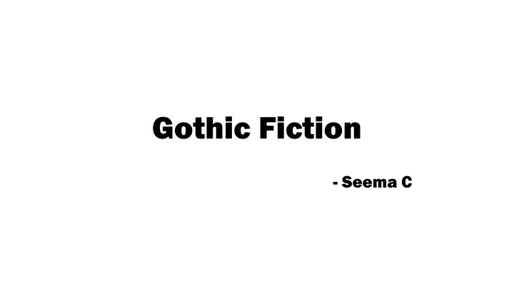 gothic fiction