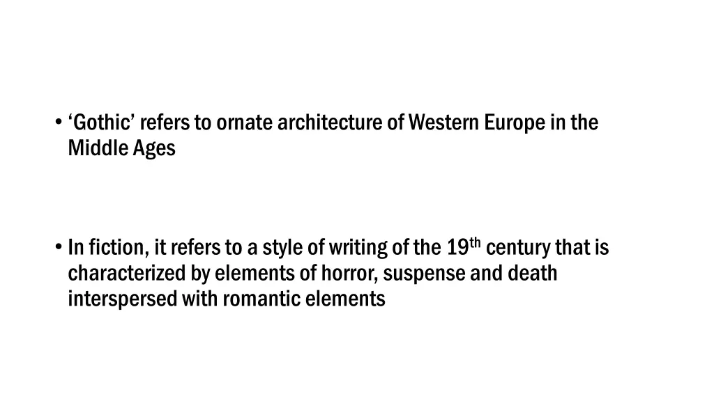 gothic refers to ornate architecture of western
