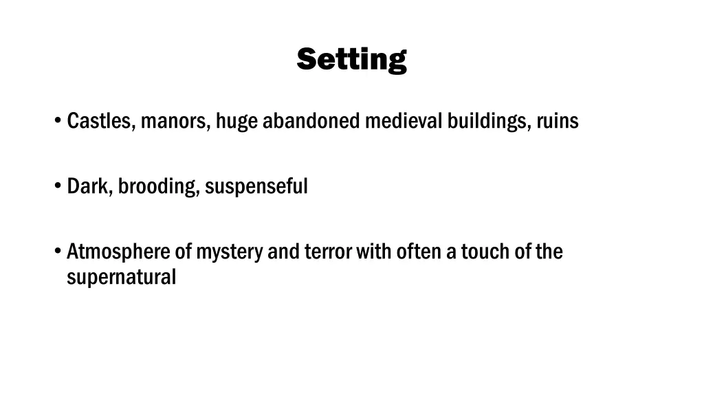 setting