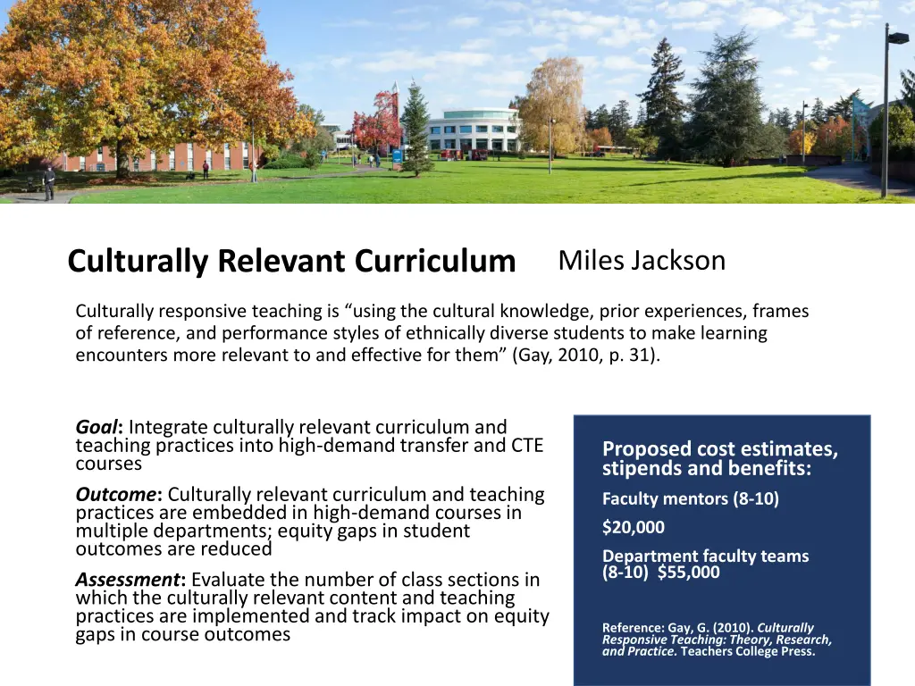 culturally relevant curriculum