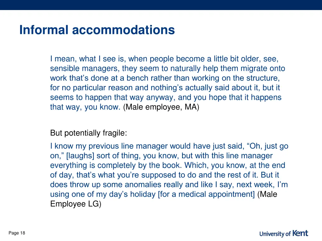 informal accommodations