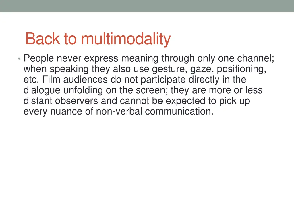 back to multimodality