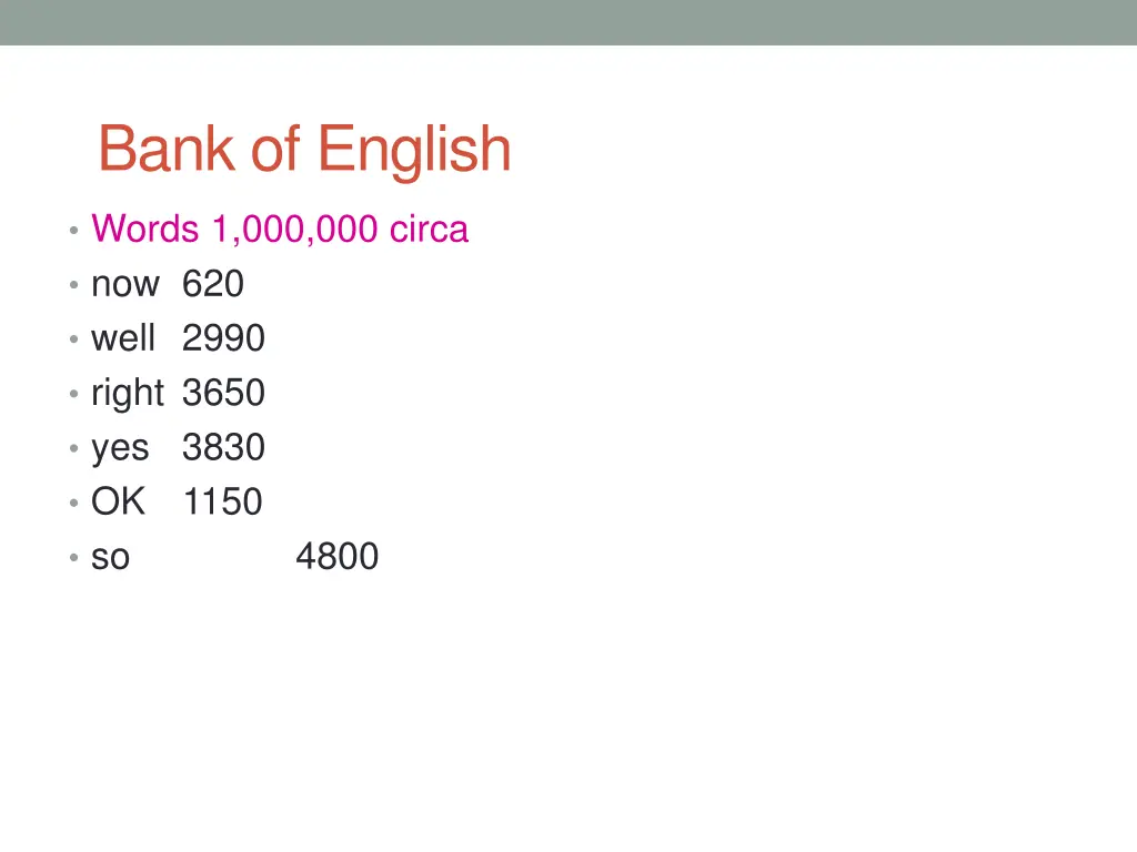bank of english