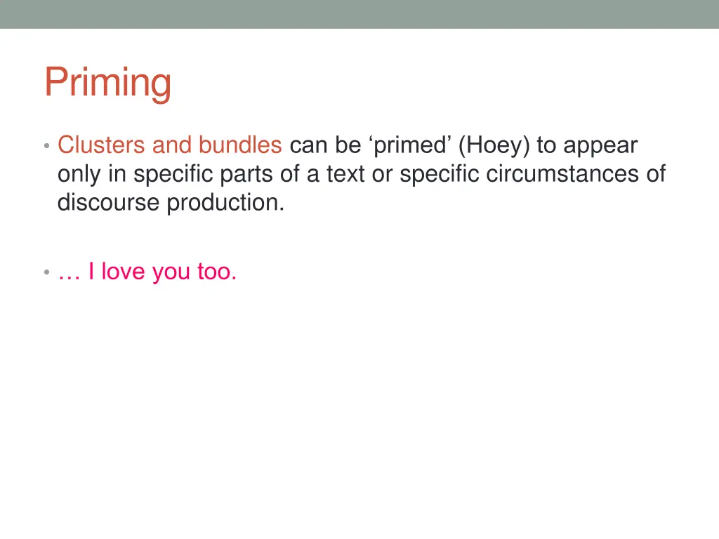 priming