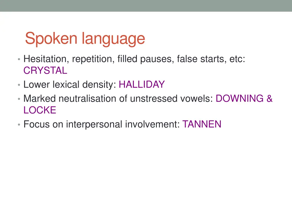 spoken language