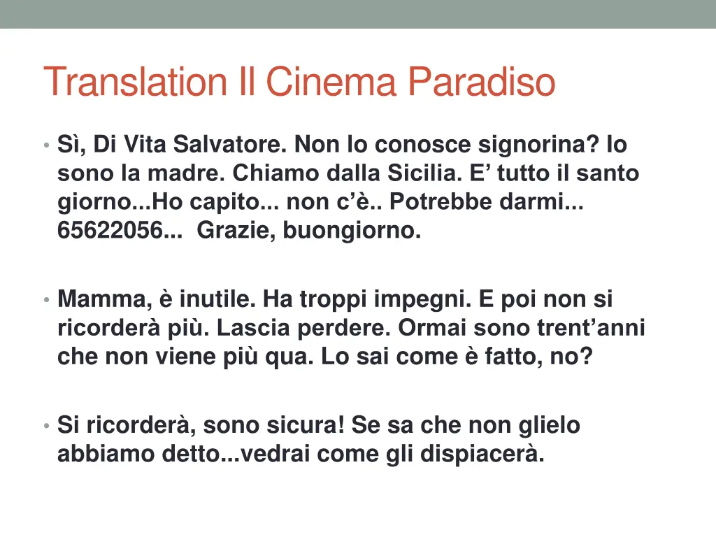 translation il cinema paradiso