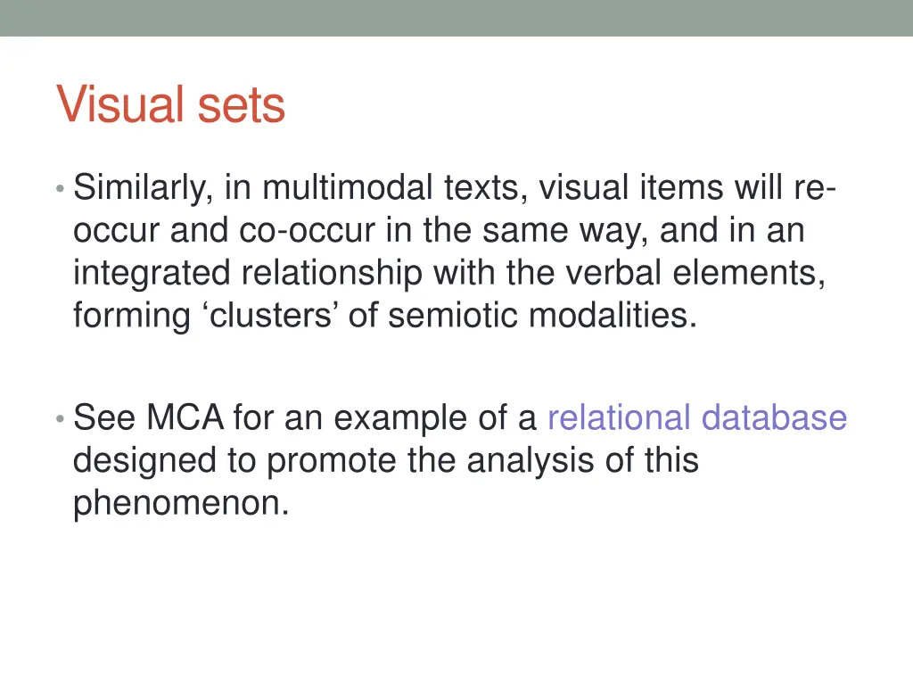 visual sets
