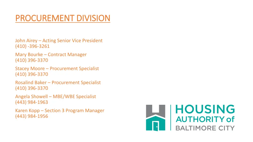 procurement division procurement division