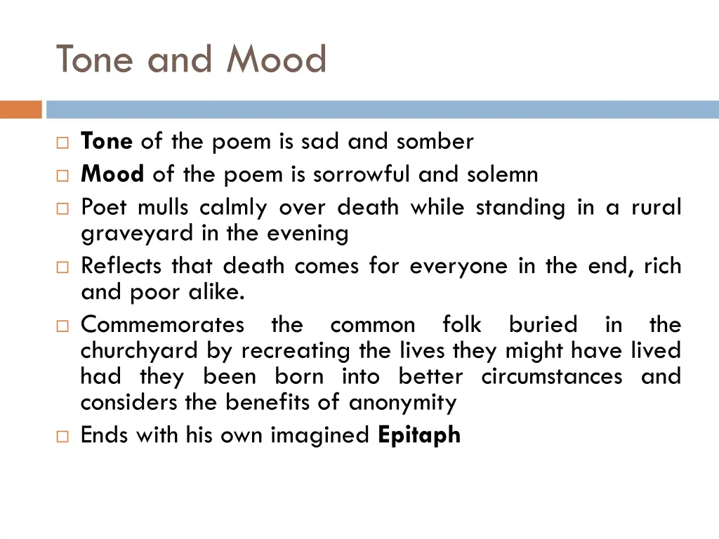 tone and mood