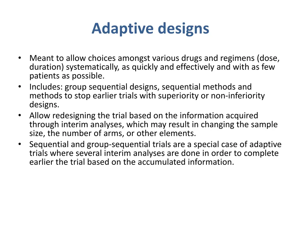 adaptive designs