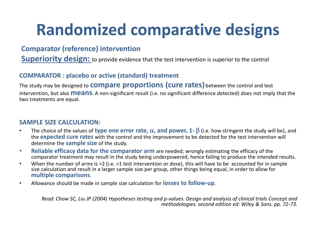 randomized comparative designs