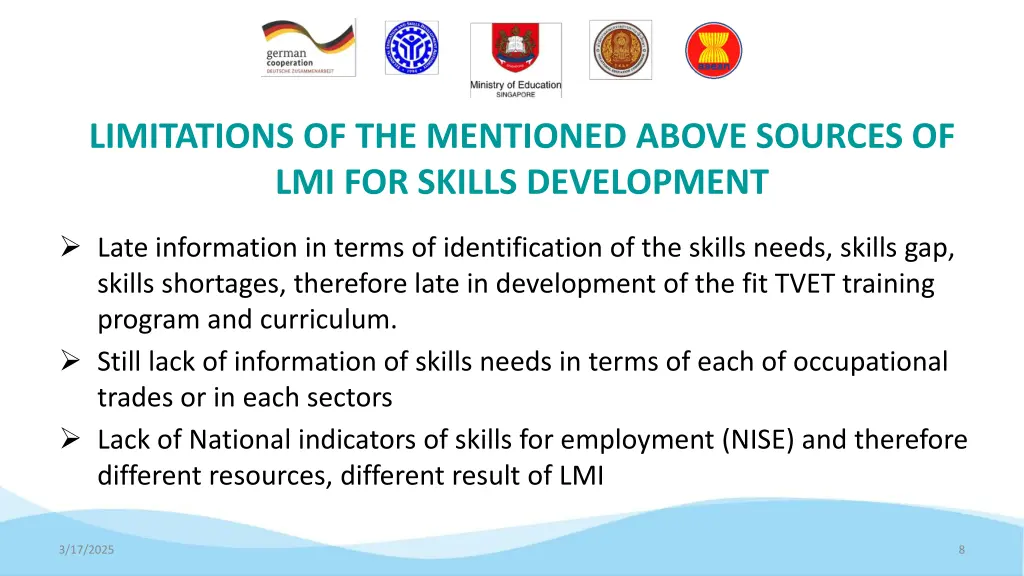 limitations of the mentioned above sources