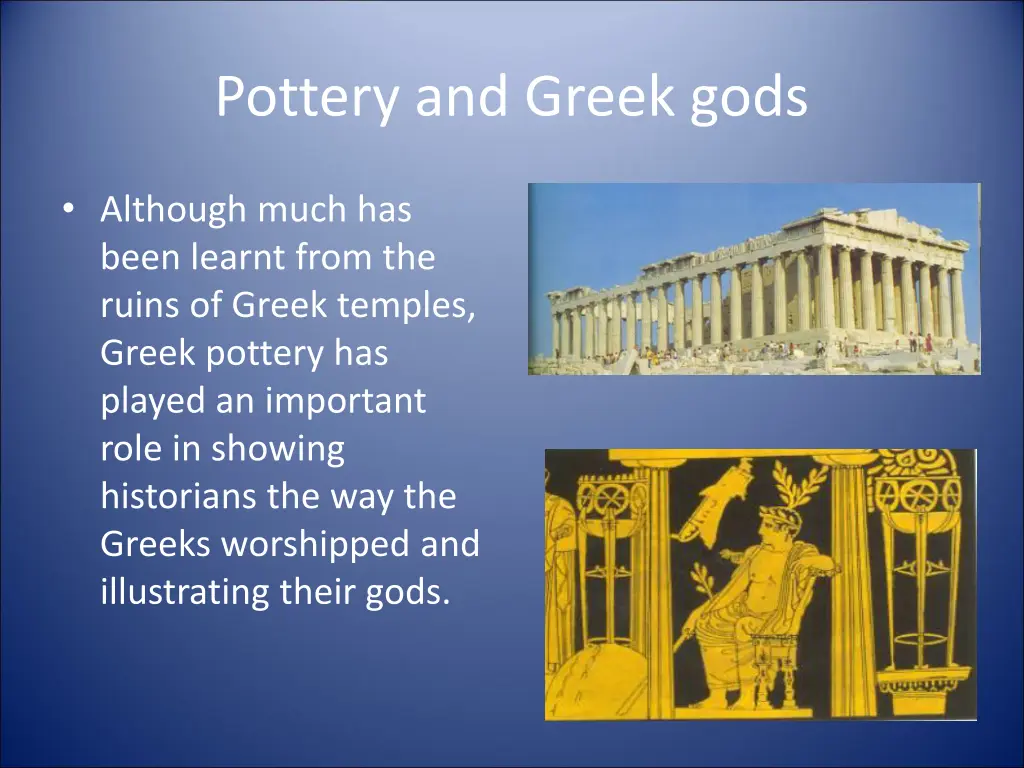 pottery and greek gods