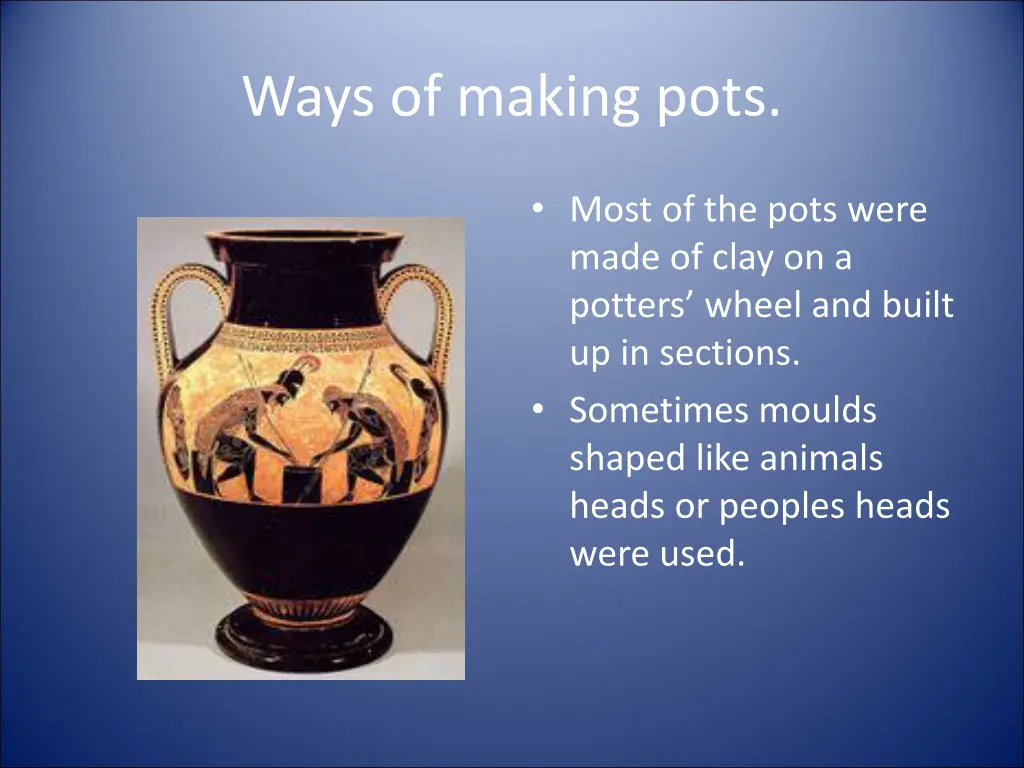 ways of making pots