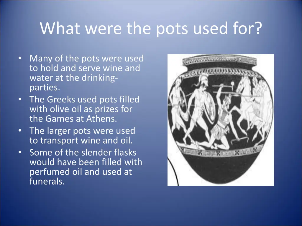 what were the pots used for