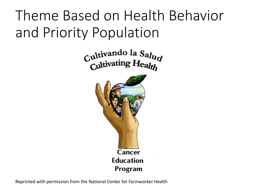 theme based on health behavior and priority