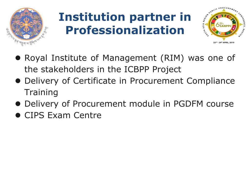 institution partner in professionalization