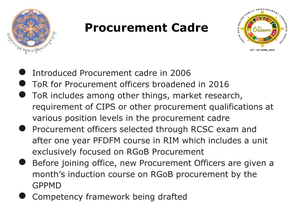 procurement cadre