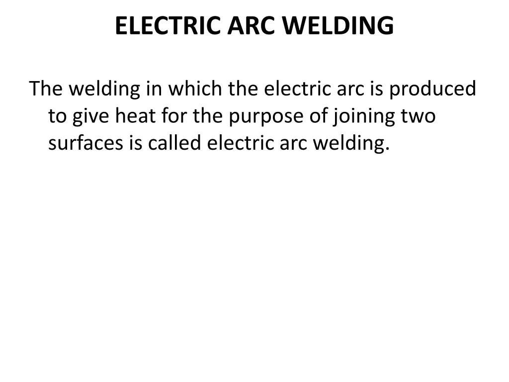 electric arc welding