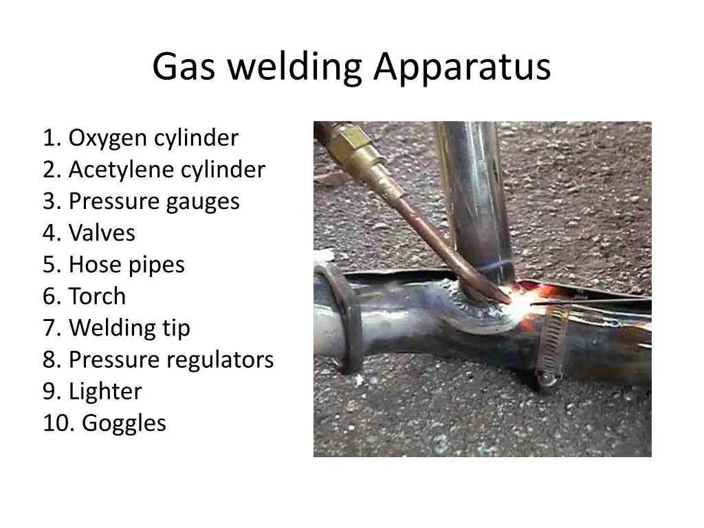 gas welding apparatus
