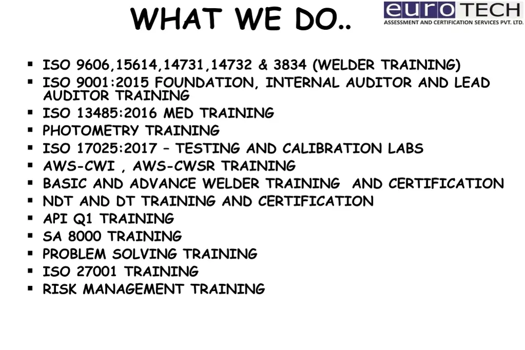 what we do