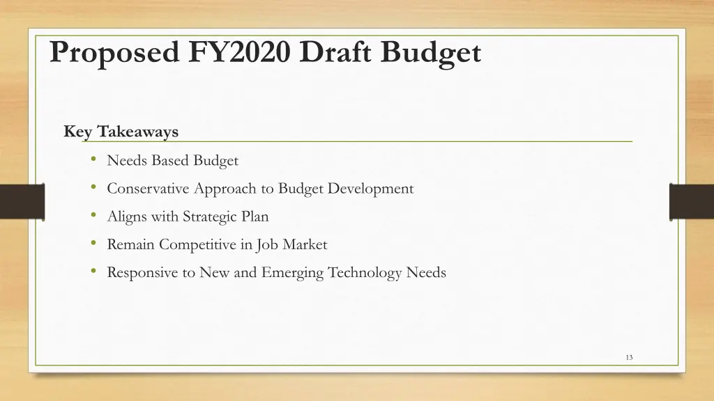proposed fy2020 draft budget 11