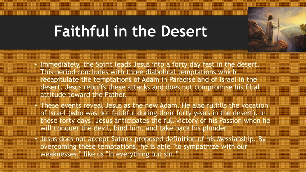 faithful in the desert