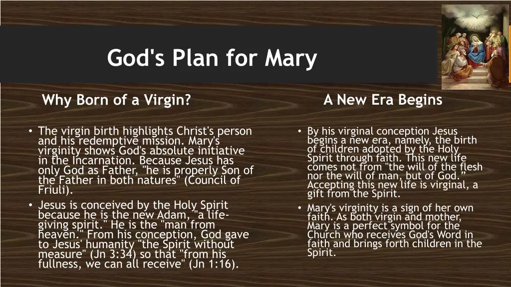 god s plan for mary