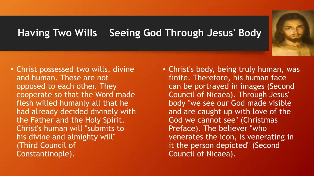 having two wills seeing god through jesus body
