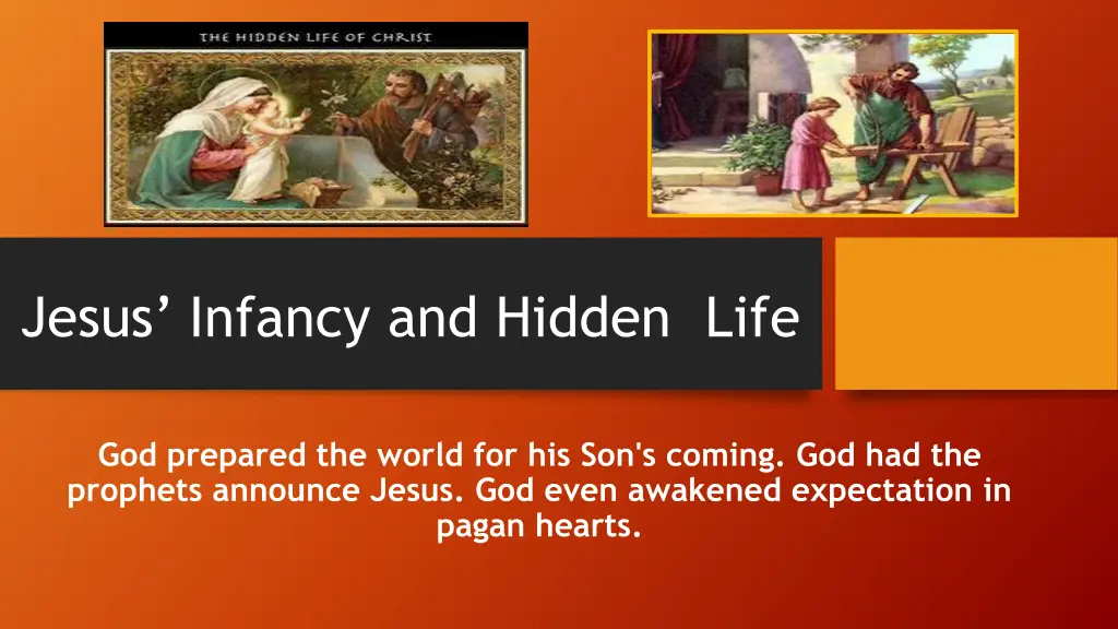 jesus infancy and hidden life