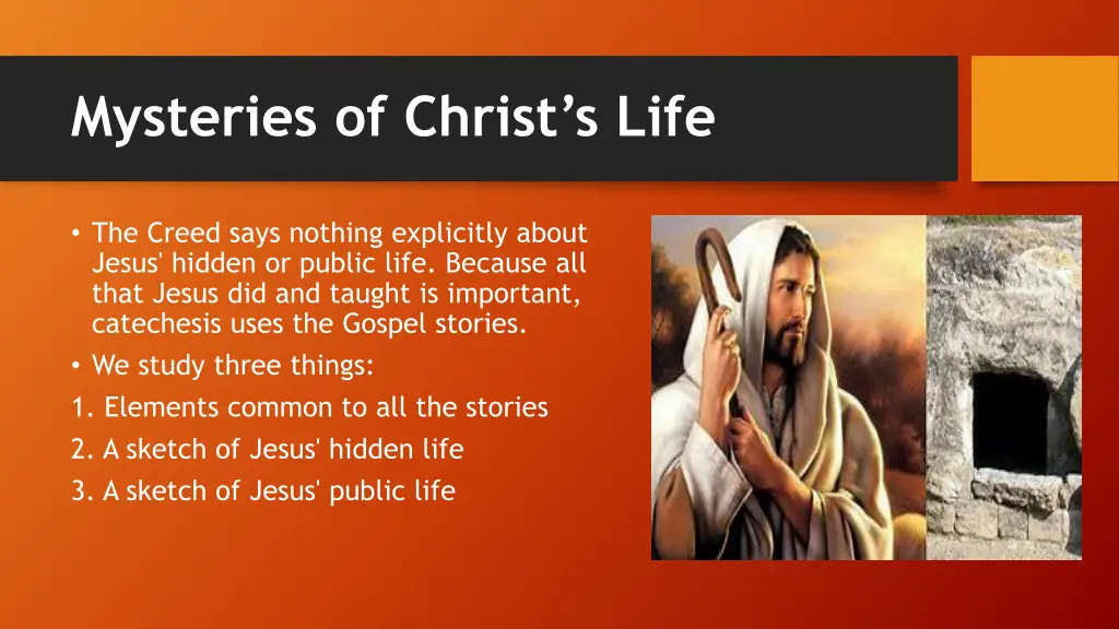 mysteries of christ s life