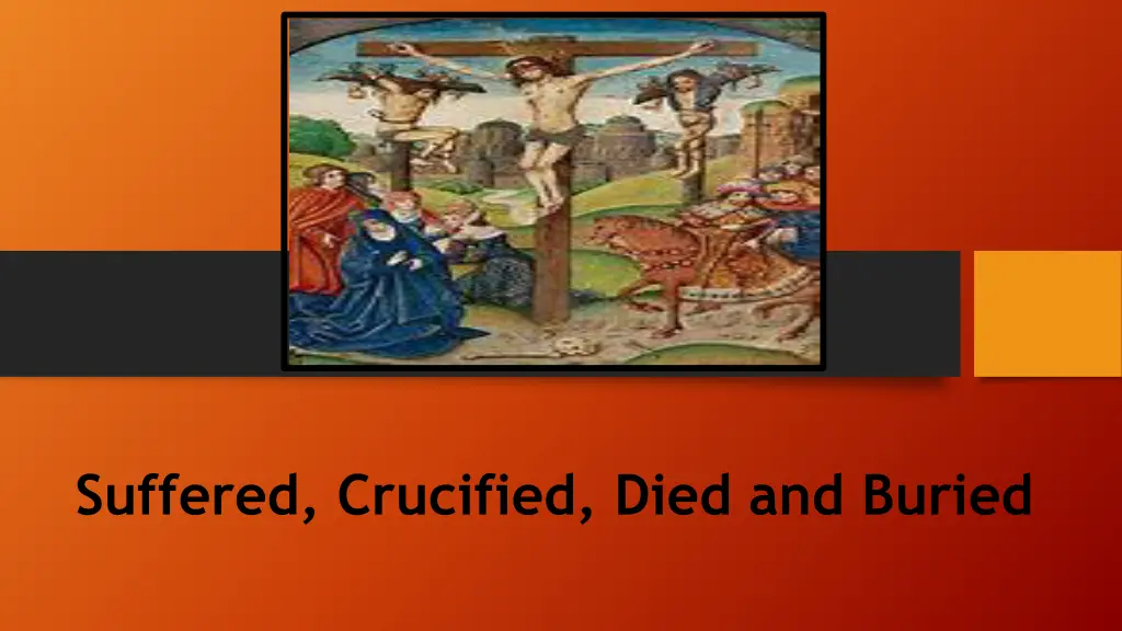 suffered crucified died and buried