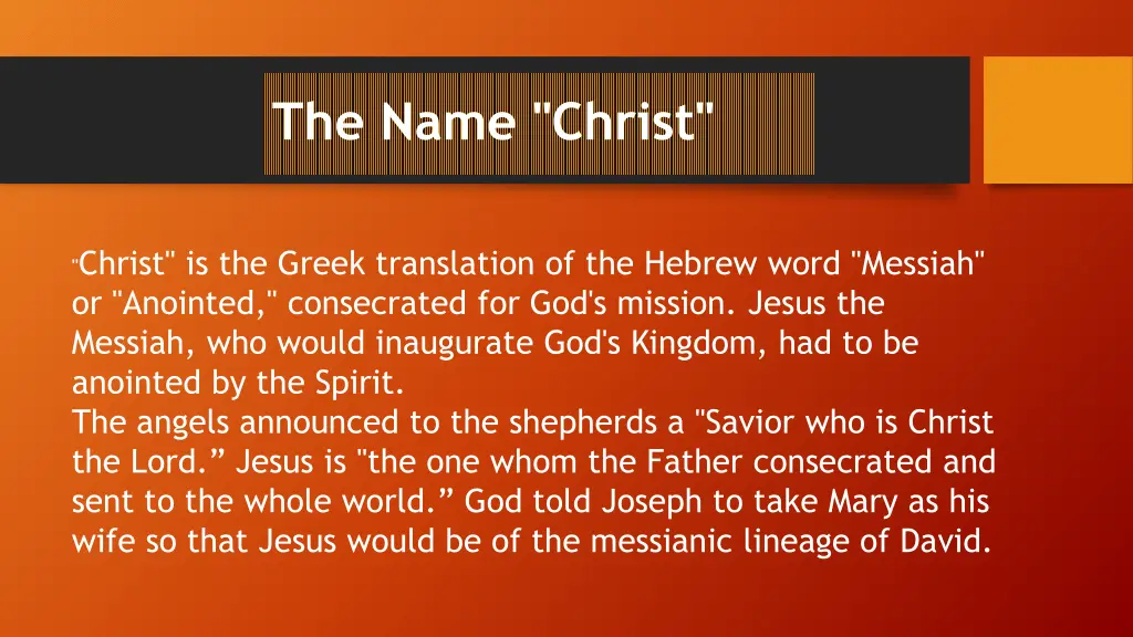 the name christ