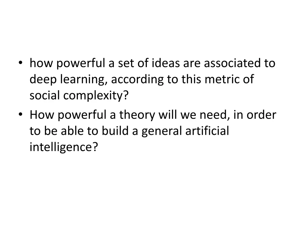 how powerful a set of ideas are associated