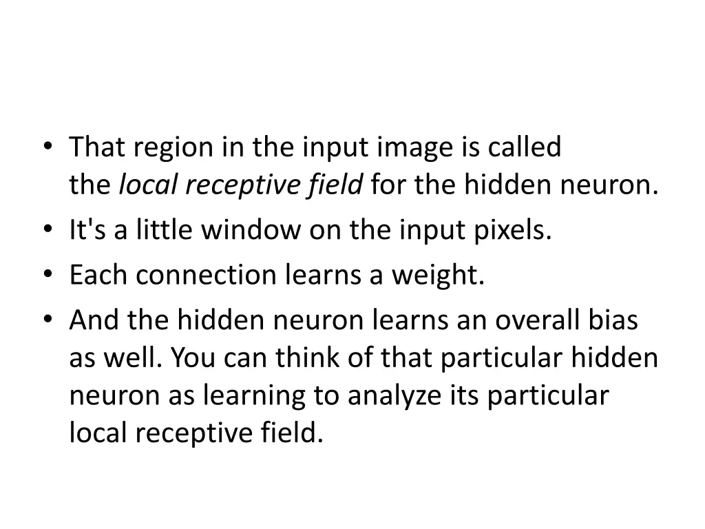 that region in the input image is called