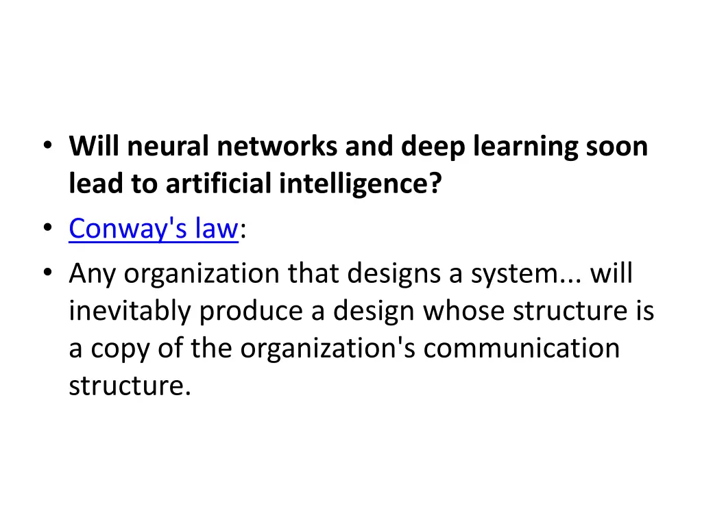 will neural networks and deep learning soon lead