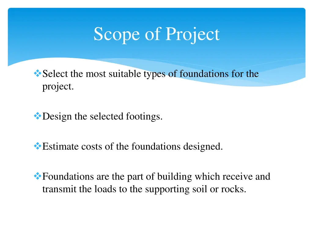 scope of project