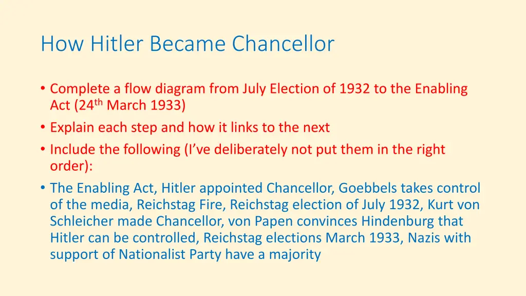 how hitler became chancellor